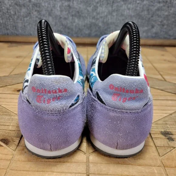 Onitsuka Tiger Serrano Womens Shoes Size 8.5 Blue Floral Retro Athletic Sneakers - Picture 6 of 12